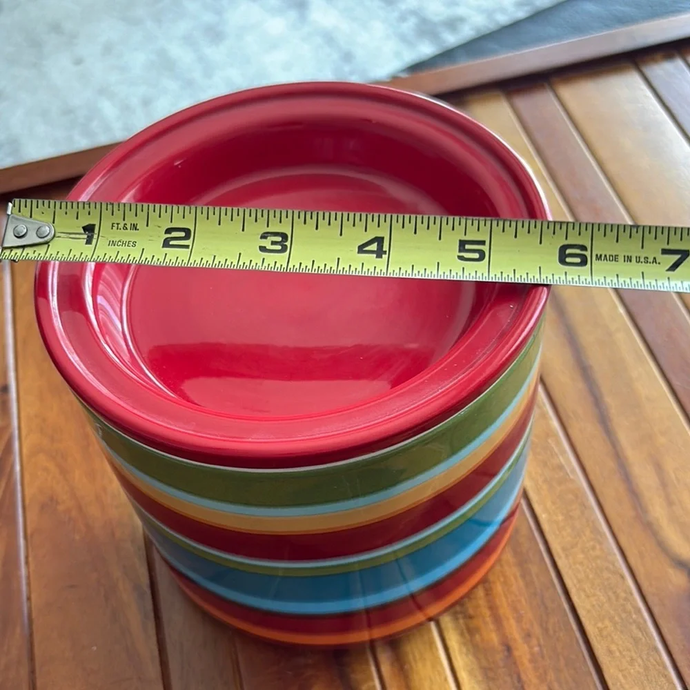 Pier 1 Vintage Summer Striped Canister